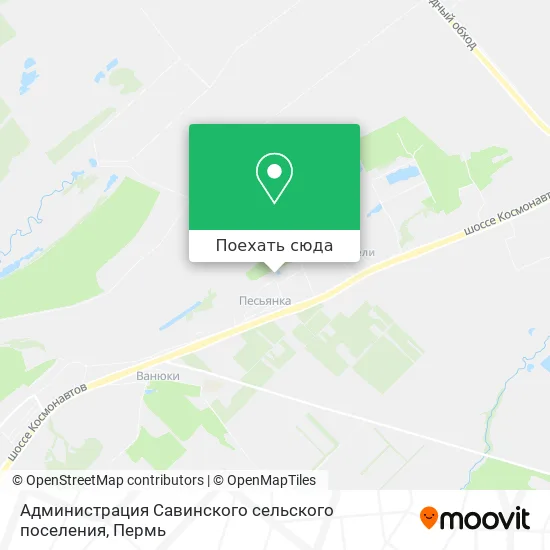 Карта Администрация Савинского сельского поселения