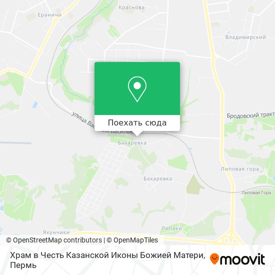 Карта Храм в Честь Казанской Иконы Божией Матери