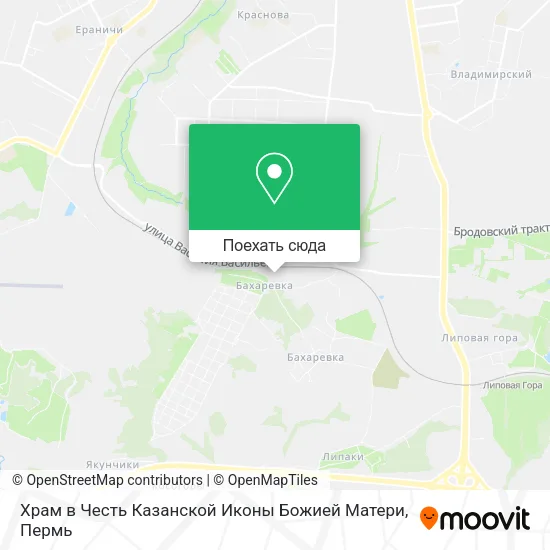 Карта Храм в Честь Казанской Иконы Божией Матери