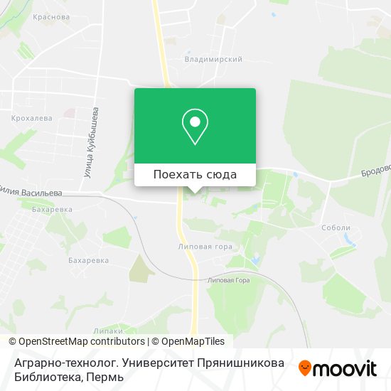 Карта Аграрно-технолог. Университет Прянишникова Библиотека