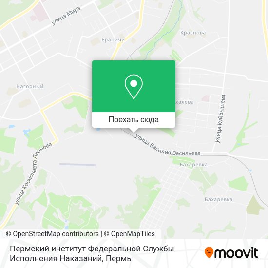 Карта Пермский институт Федеральной Службы Исполнения Наказаний