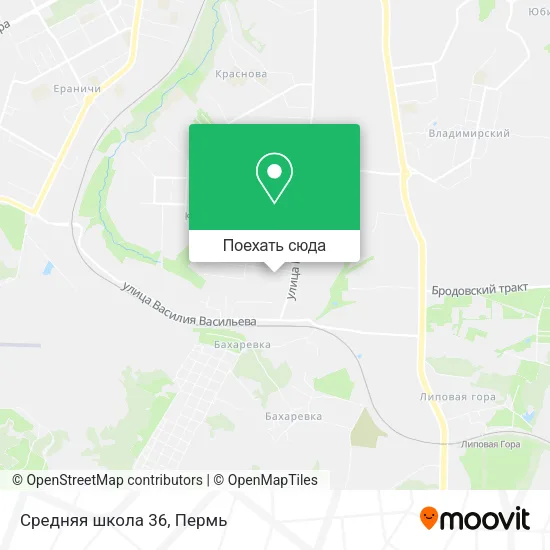 Карта Средняя школа 36