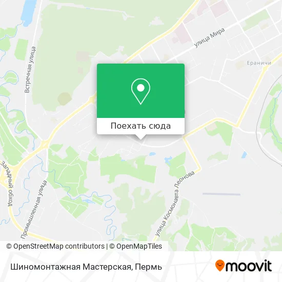 Карта Шиномонтажная Мастерская