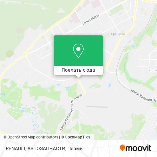 Карта RENAULT, АВТОЗАПЧАСТИ
