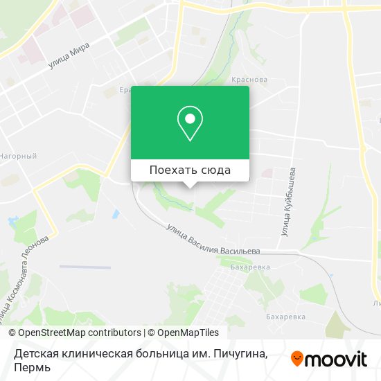 Карта Детская клиническая больница им. Пичугина