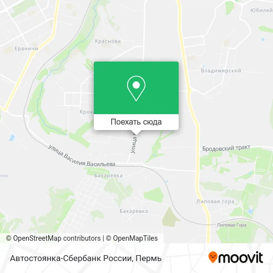 Карта Автостоянка-Сбербанк России