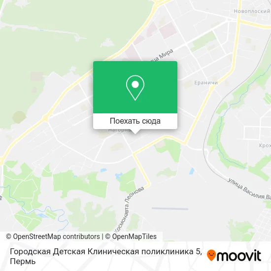 Карта Городская Детская Клиническая поликлиника 5