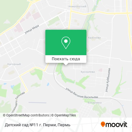 Карта Детский сад №11 г. Перми