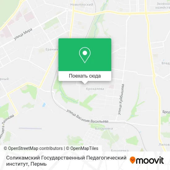 Карта Соликамский Государственный Педагогический институт