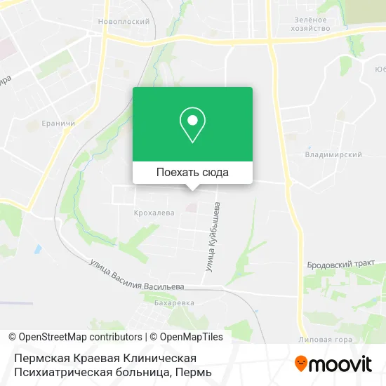 Карта Пермская Краевая Клиническая Психиатрическая больница