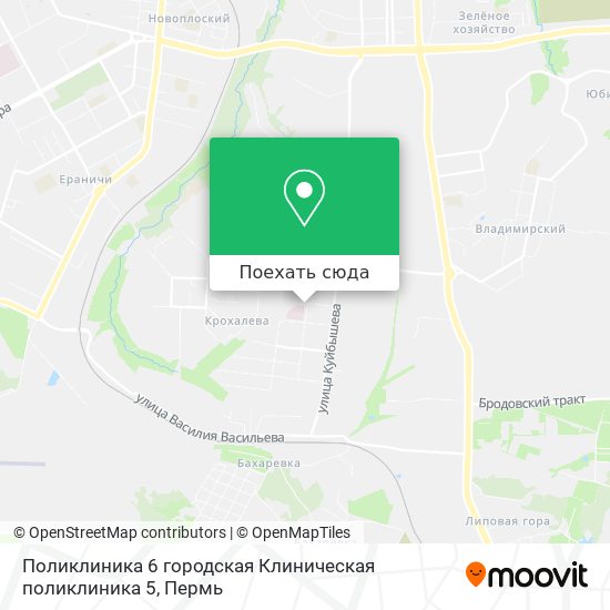 Карта Поликлиника 6 городская Клиническая поликлиника 5