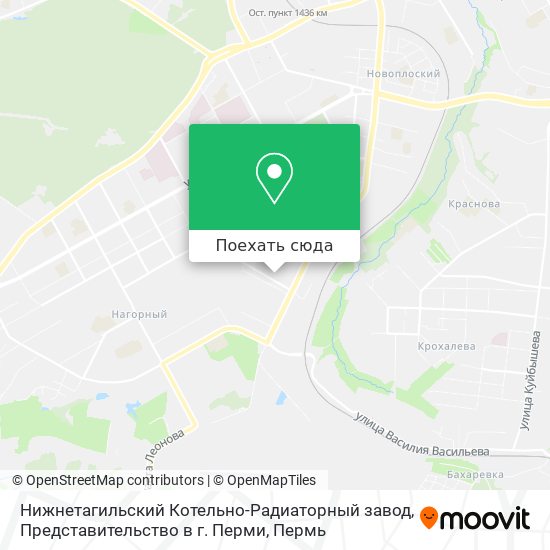 Карта Нижнетагильский Котельно-Радиаторный завод, Представительство в г. Перми