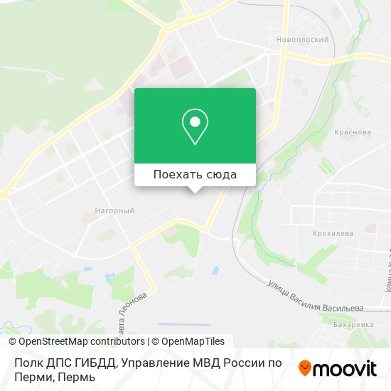 Карта Полк ДПС ГИБДД, Управление МВД России по Перми