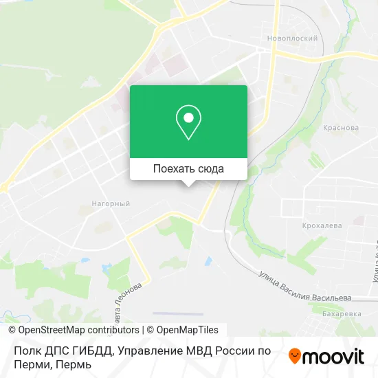 Карта Полк ДПС ГИБДД, Управление МВД России по Перми