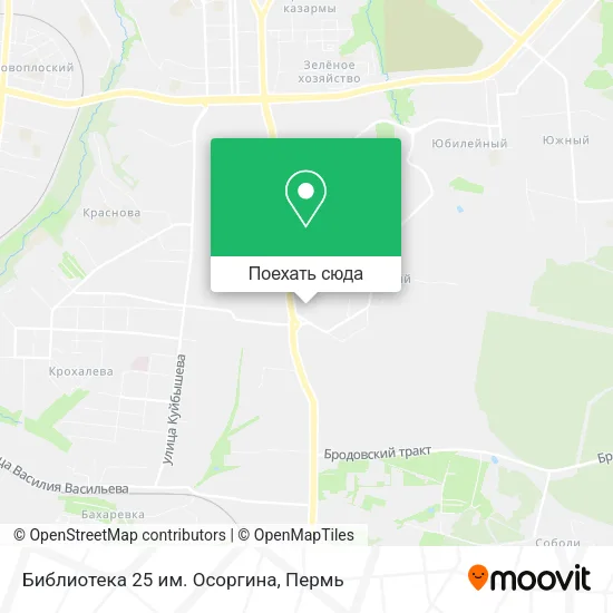 Карта Библиотека 25 им. Осоргина