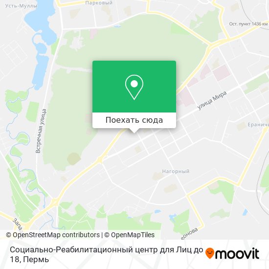 Карта Социально-Реабилитационный центр для Лиц до 18