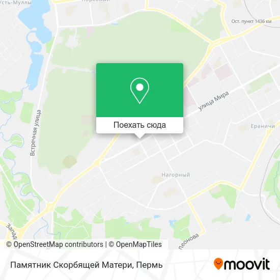 Карта Памятник Скорбящей Матери