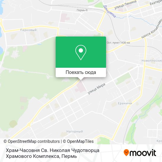 Карта Храм-Часовня Св. Николая Чудотворца Храмового Комплекса