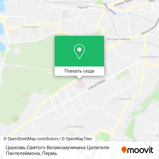 Карта Церковь Святого Великомученика Целителя Пантелеймона