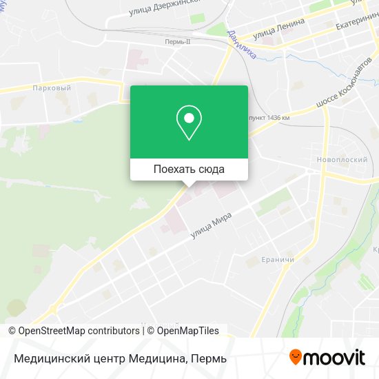 Карта Медицинский центр Медицина