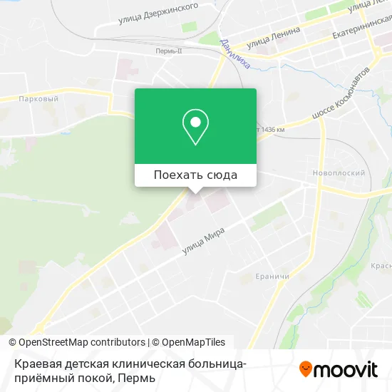 Карта Краевая детская клиническая больница-приёмный покой