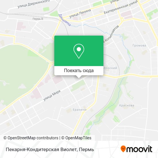 Карта Пекарня-Кондитерская Виолет