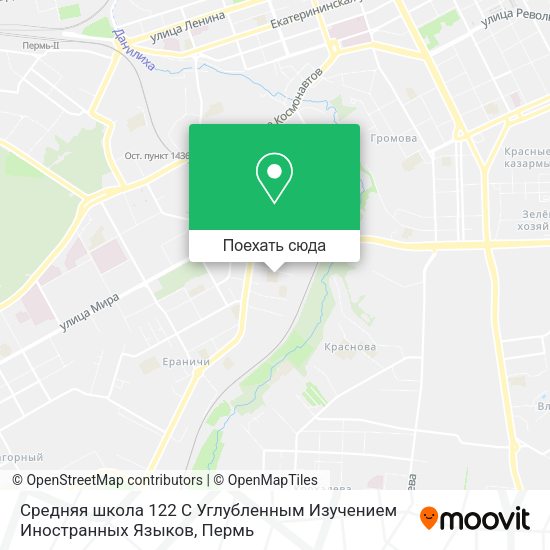 Карта Средняя школа 122 С Углубленным Изучением Иностранных Языков