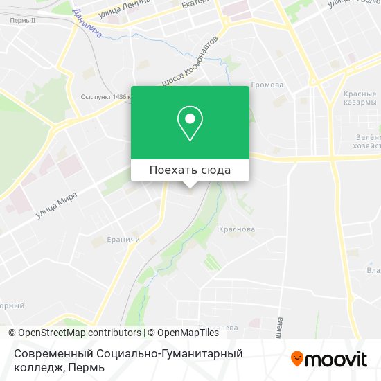 Карта Современный Социально-Гуманитарный колледж