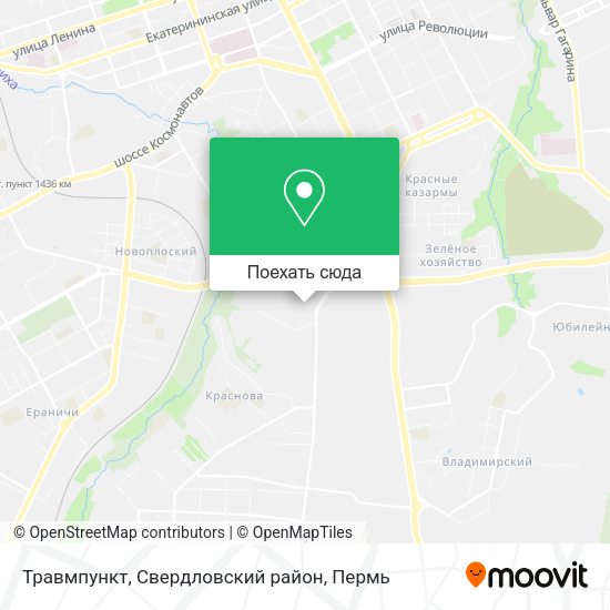 Карта Травмпункт, Свердловский район