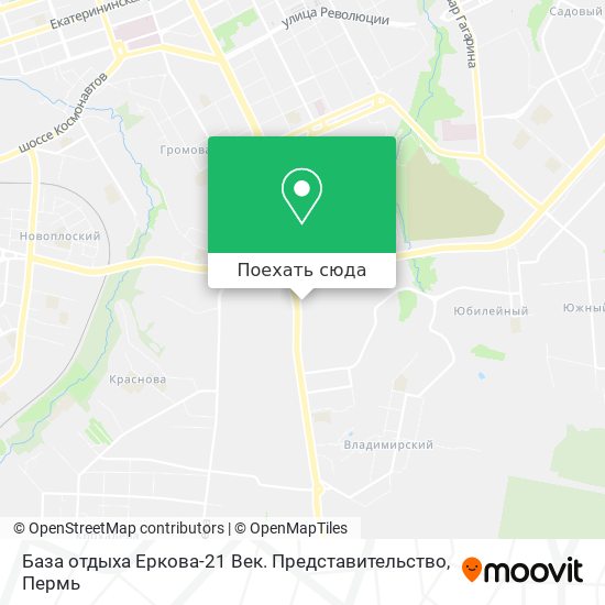 Карта База отдыха Еркова-21 Век. Представительство