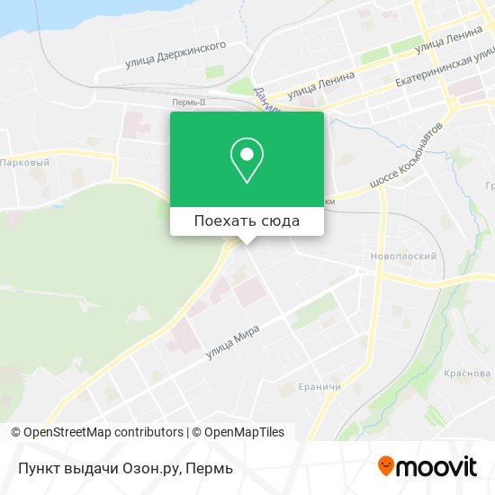 Карта Пункт выдачи Озон.ру