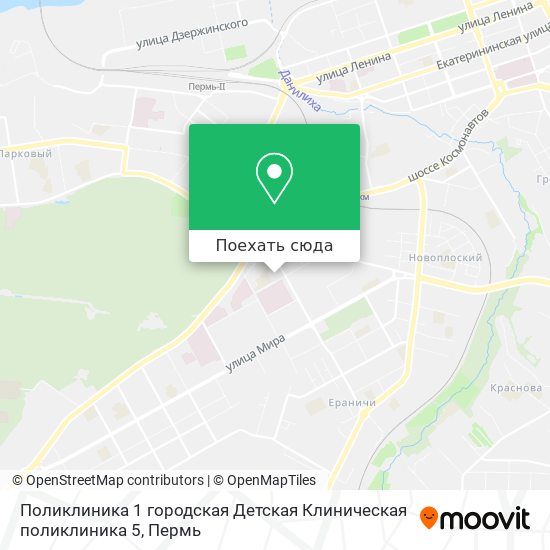 Карта Поликлиника 1 городская Детская Клиническая поликлиника 5