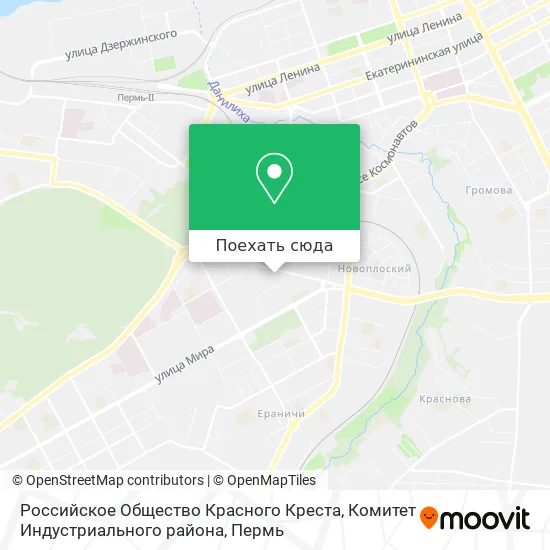 Карта Российское Общество Красного Креста, Комитет Индустриального района
