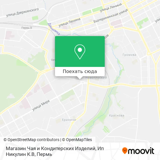 Карта Магазин Чая и Кондитерских Изделий, Ип Никулин К.В