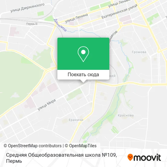 Карта Средняя Общеобразовательная школа №109