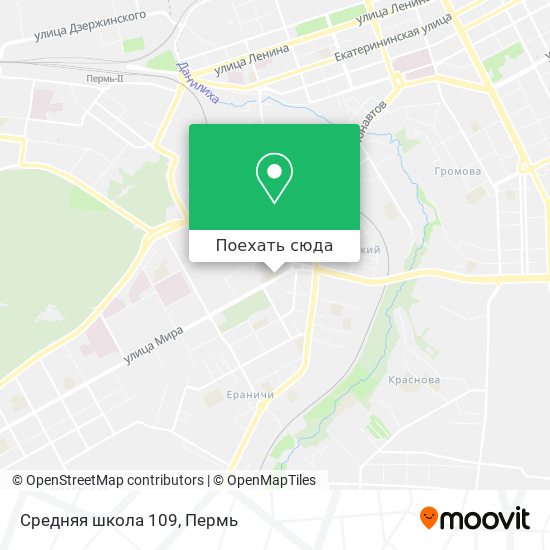 Карта Средняя школа 109