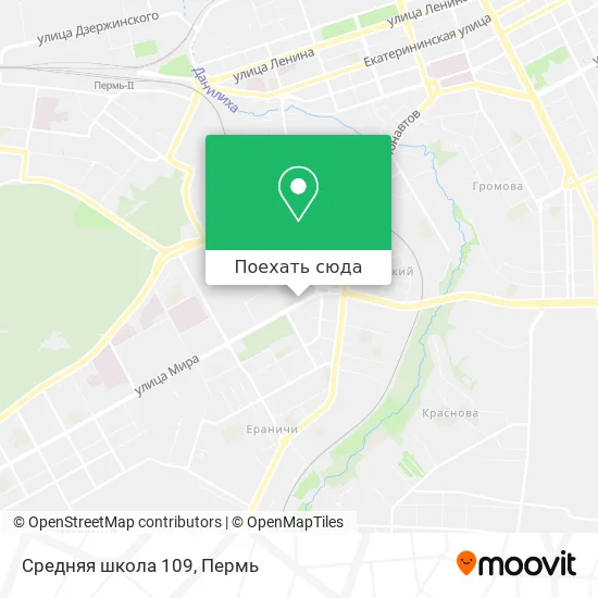 Карта Средняя школа 109