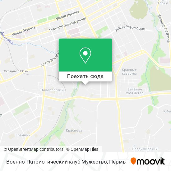 Карта Военно-Патриотический клуб Мужество