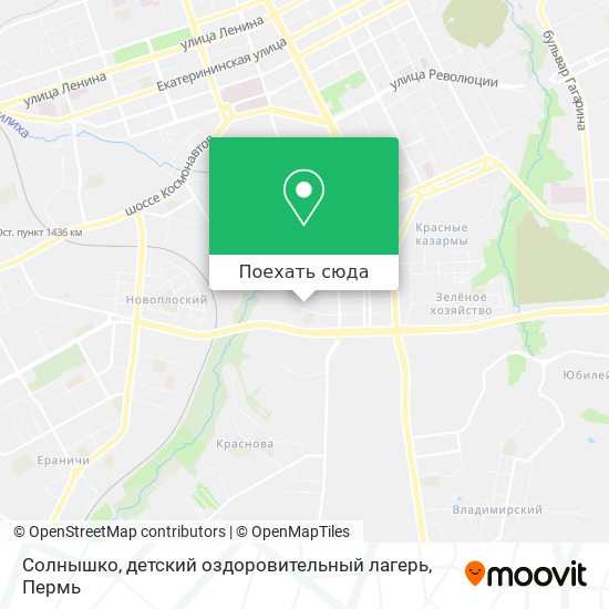 Карта Солнышко, детский оздоровительный лагерь