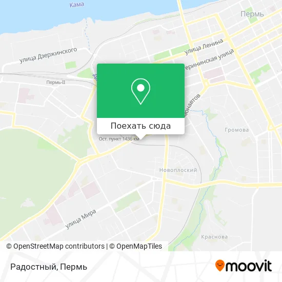 Карта Радостный