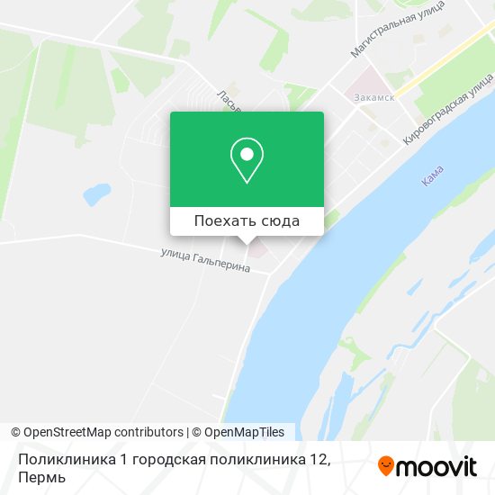 Карта Поликлиника 1 городская поликлиника 12