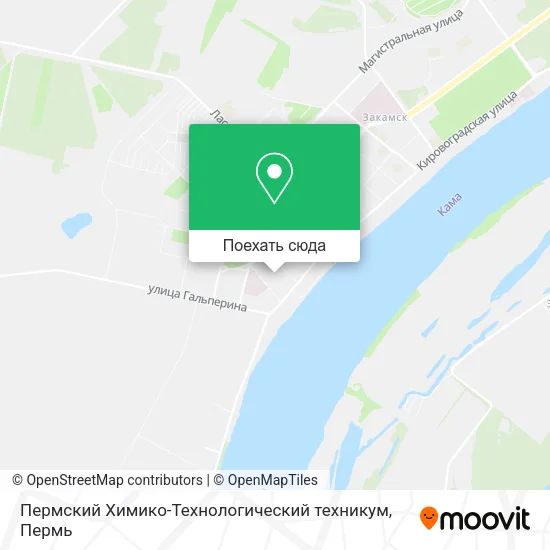 Карта Пермский Химико-Технологический техникум