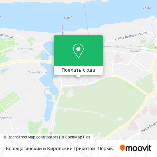 Карта Верещагинский и Кировский трикотаж