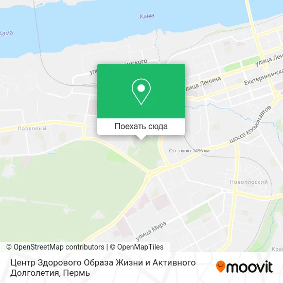 Карта Центр Здорового Образа Жизни и Активного Долголетия