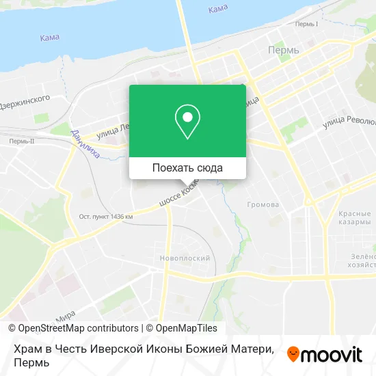 Карта Храм в Честь Иверской Иконы Божией Матери