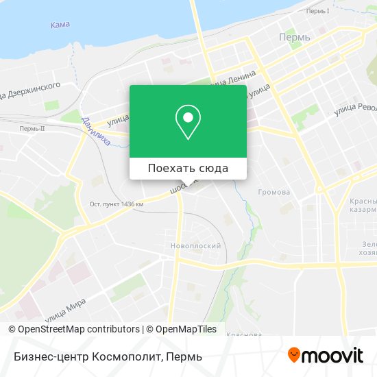 Карта Бизнес-центр Космополит