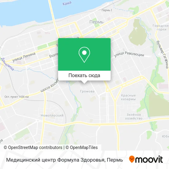 Карта Медицинский центр Формула Здоровья