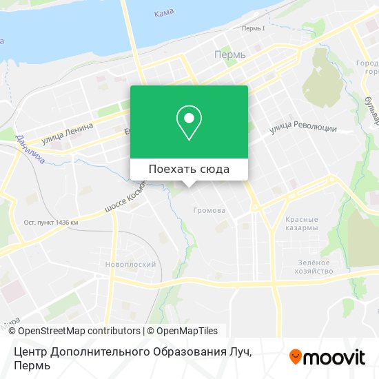 Карта Центр Дополнительного Образования Луч