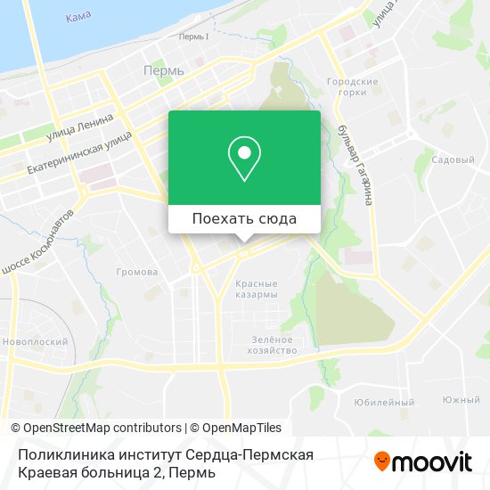Карта Поликлиника институт Сердца-Пермская Краевая больница 2