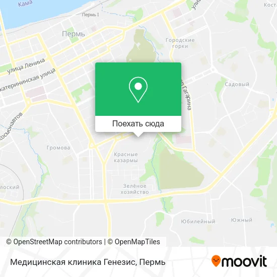 Карта Медицинская клиника Генезис